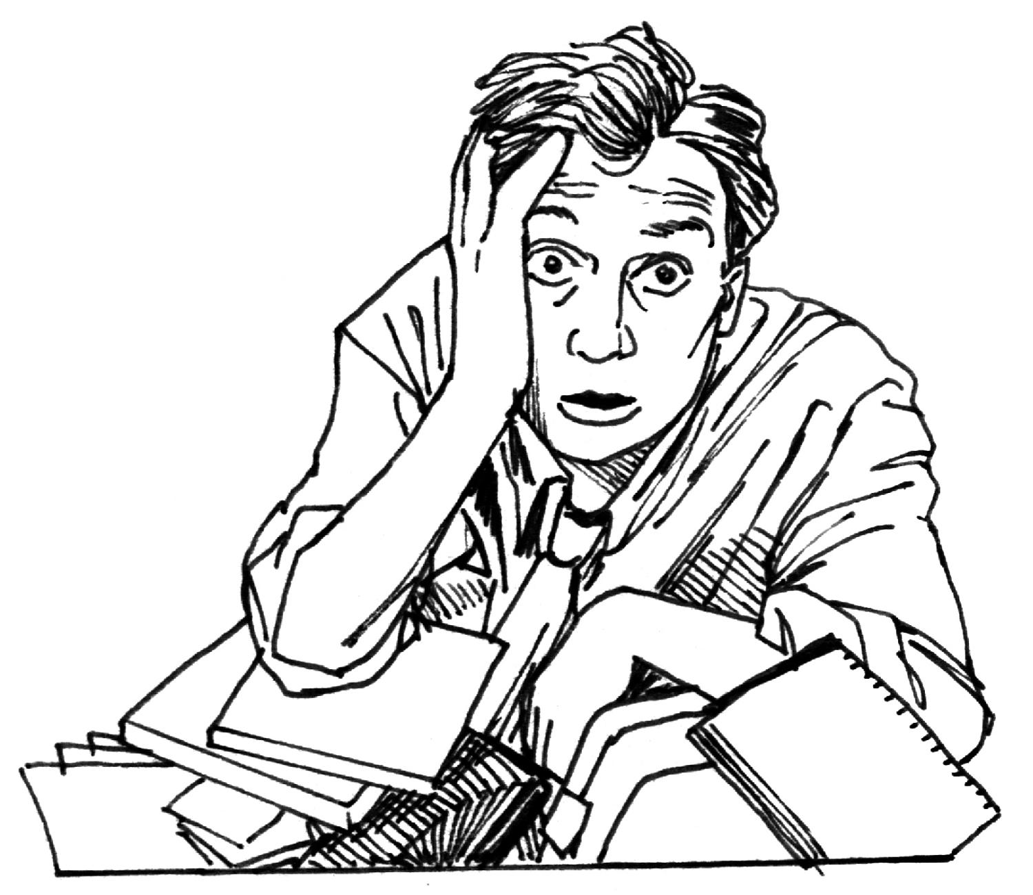 stressed employee clipart - photo #47